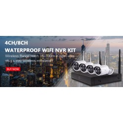 KIT 4CH/8CH WATERPROOF  A6908GL DVR WITH 4 CAMERAS AIR-S30HR-8.0/4K