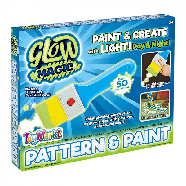 Pattern painter πινέλο μπαταρίας, φωσφορίζει στο σκοτάδι 30x25x3cm ToyMarkt 913197