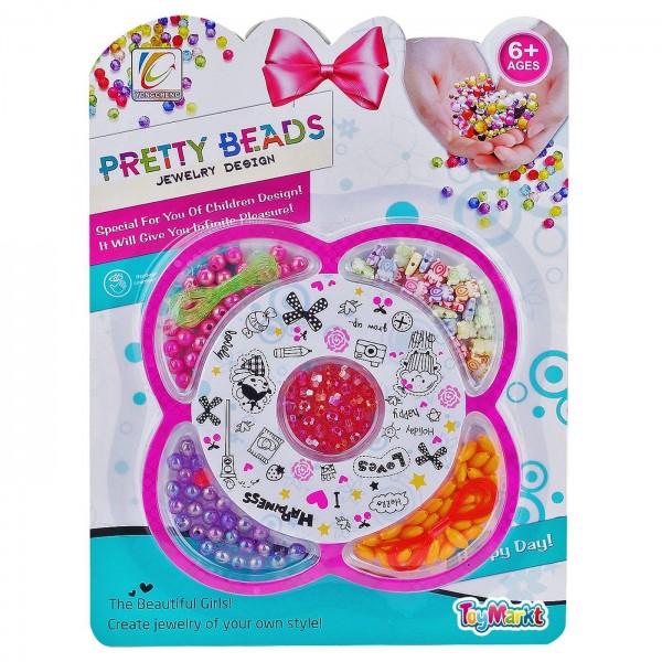 Καρτέλα χάντρες pretty beads 21x28cm ToyMarkt 971194