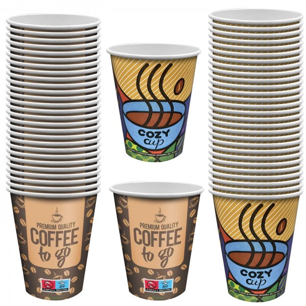 Ποτήρι Χάρτινο 12oz 50τεμ 400ml (12oz), 11x9cm Homie 1002106