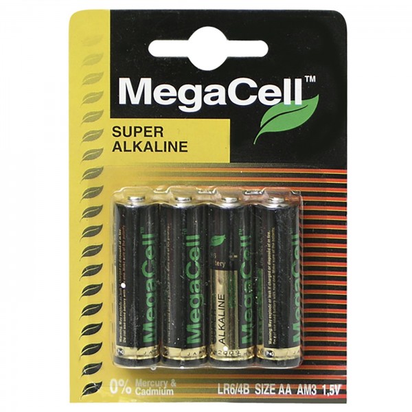 Μπαταρίες Αλκαλική Μινιόν ΑΑ *  MegaCell MC-LR6-4B