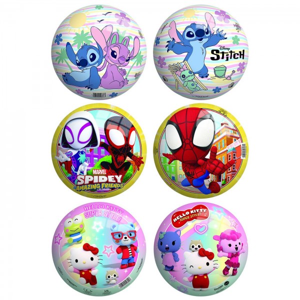 Μπάλα 23cm Hello Kitty, Stitch, Spidey & Friends John Hellas 50866 -50302 -50307