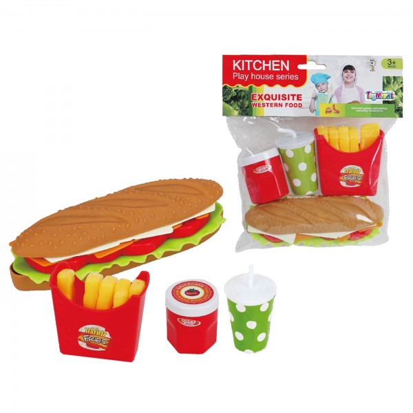 Σετ fast food σε σακουλάκι 19x20cm ToyMarkt 971031