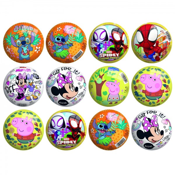 Μπάλα 13cm Stitch-Pepa-Minnie-Spidey Friends  John Hellas 50290 - 50306 - 50128 - 50024