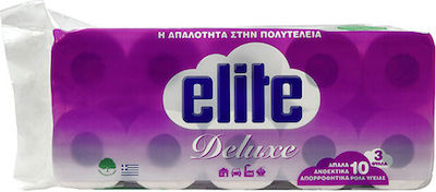 Χαρτί υγείας Elite Deluxe 3φυλλο βάρους 90gr συσκευασία των 10 τεμαχίων ΤΑ 2 ΔΩΡΟ